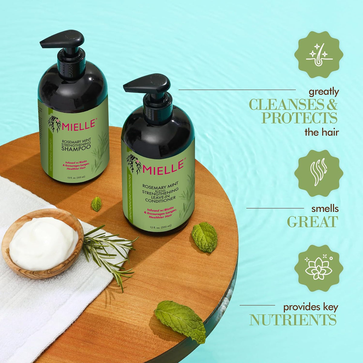Mielle Rosemary Mint Strengthening Shampoo