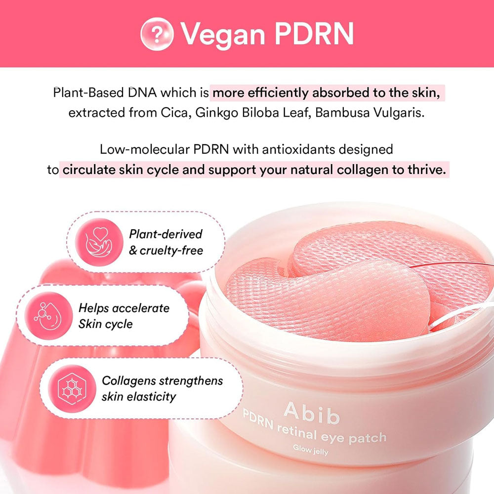 Abib PDRN Retinal Eye Patch Glow Jelly 60 patches