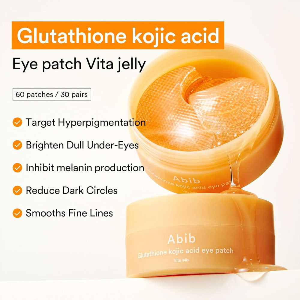 Abib Glutathione Kojic Acid Eye Patch Vita Jelly - 60 Patch