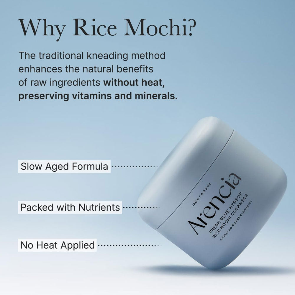 Arencia Fresh Blue Hyssop Rice Mochi Cleanser 120g
