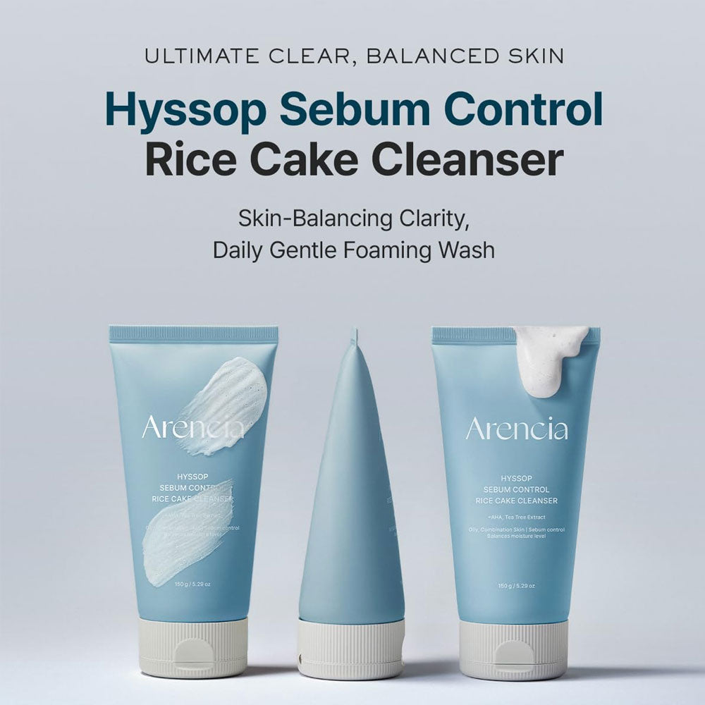 Arencia Hyssop Sebum Control Rice Cake Cleanser 150g