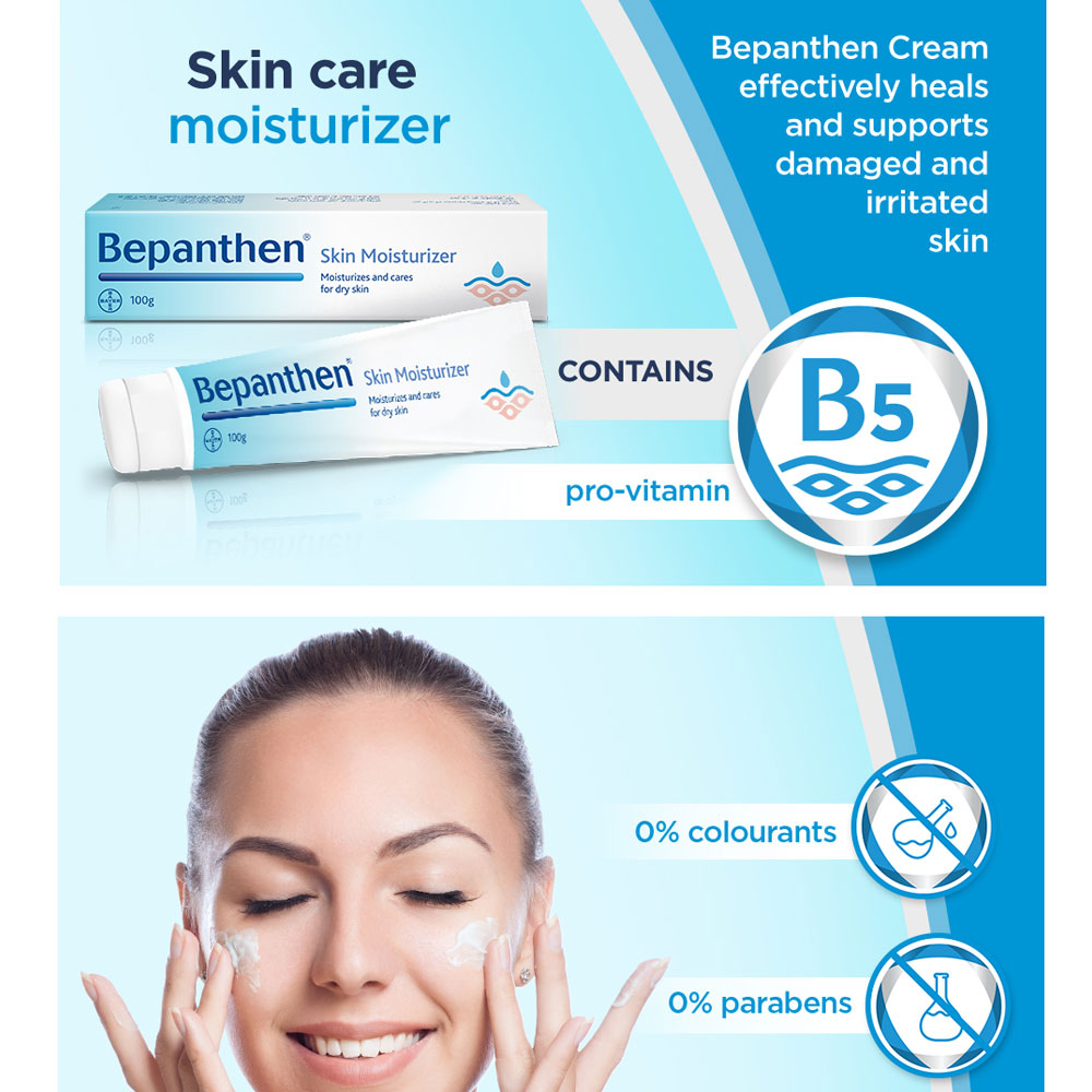 Bepanthen Moisturizing Cream For Dry, Damaged & Irritated Skin 30g (Imported)