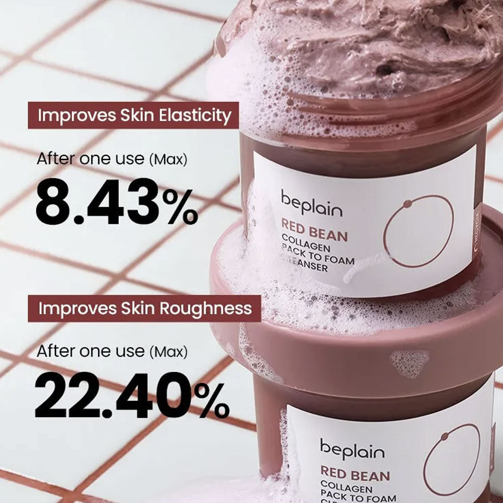 beplain Red Bean Collagen Pack To Foam Cleanser 100ml