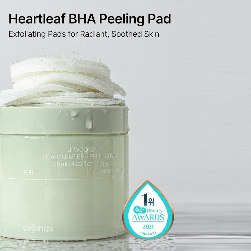 celimax JIWOOGAE Heartleaf BHA Peeling Pad - 60 Pads