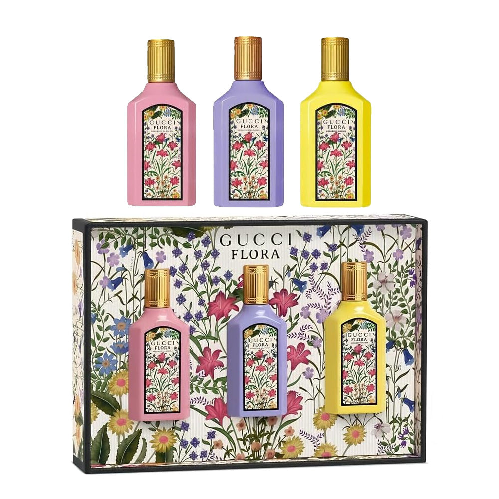 GUCCI Flora Gorgeous EDP Mini Set (Gardenia + Magnolia + Orchid) 3 x 5ml