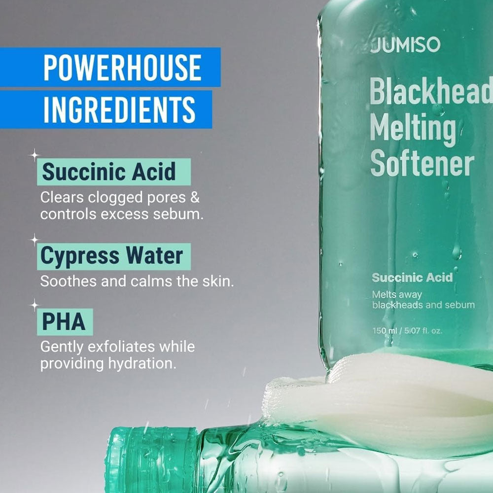 JUMISO Blackhead Melting Softener & Cotton Pad Set