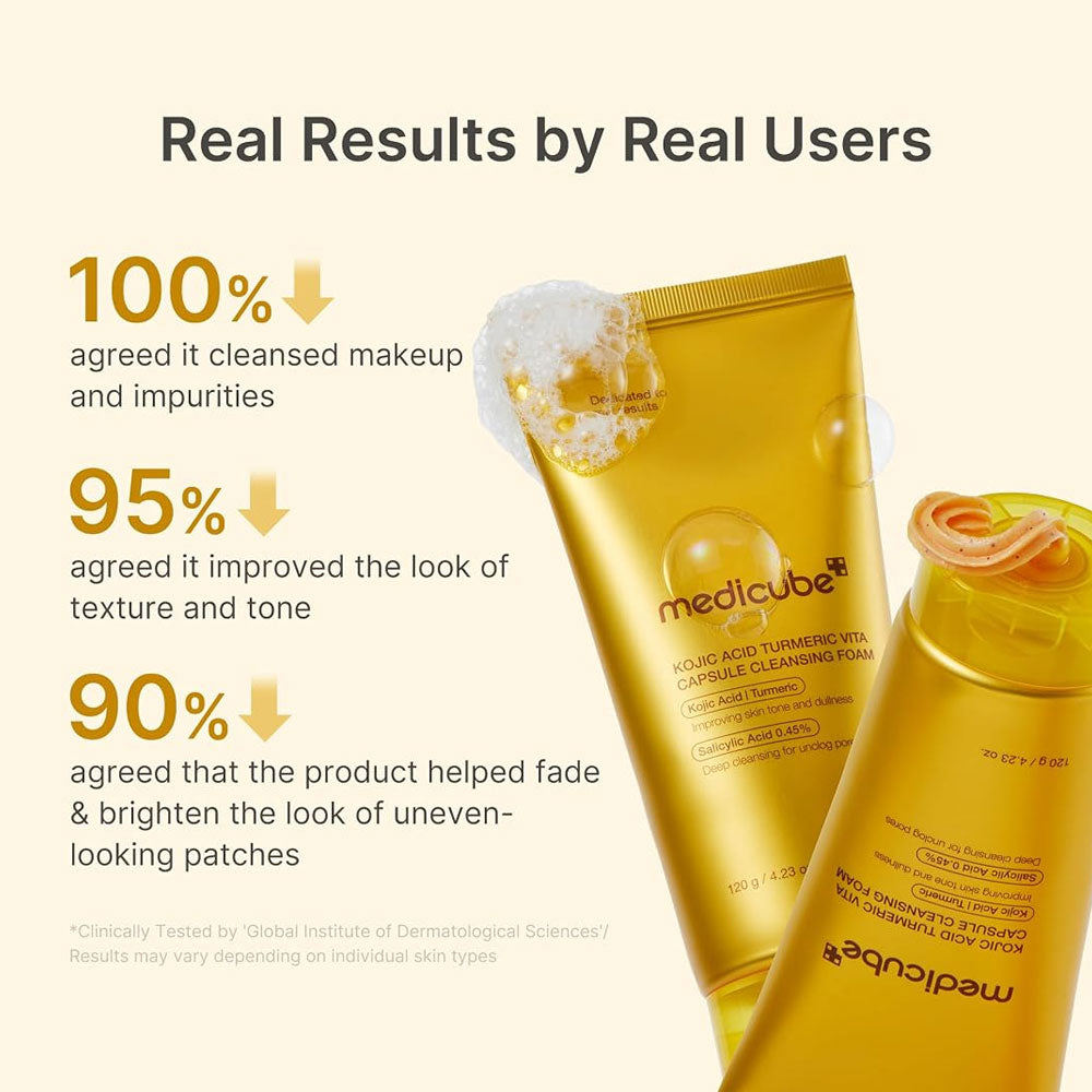 Medicube Kojic Acid Turmeric Vita Capsule Cleansing Foam 120g