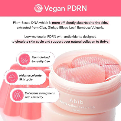 Abib PDRN Retinal Eye Patch Glow Jelly 60 patches