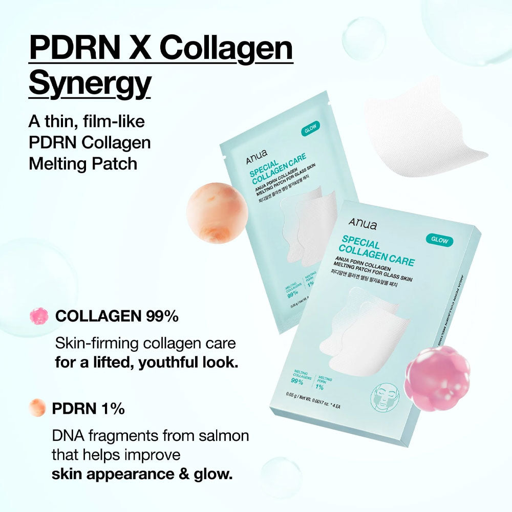 Anua PDRN Collagen Melting Patch For Glass Skin - 4 Patches