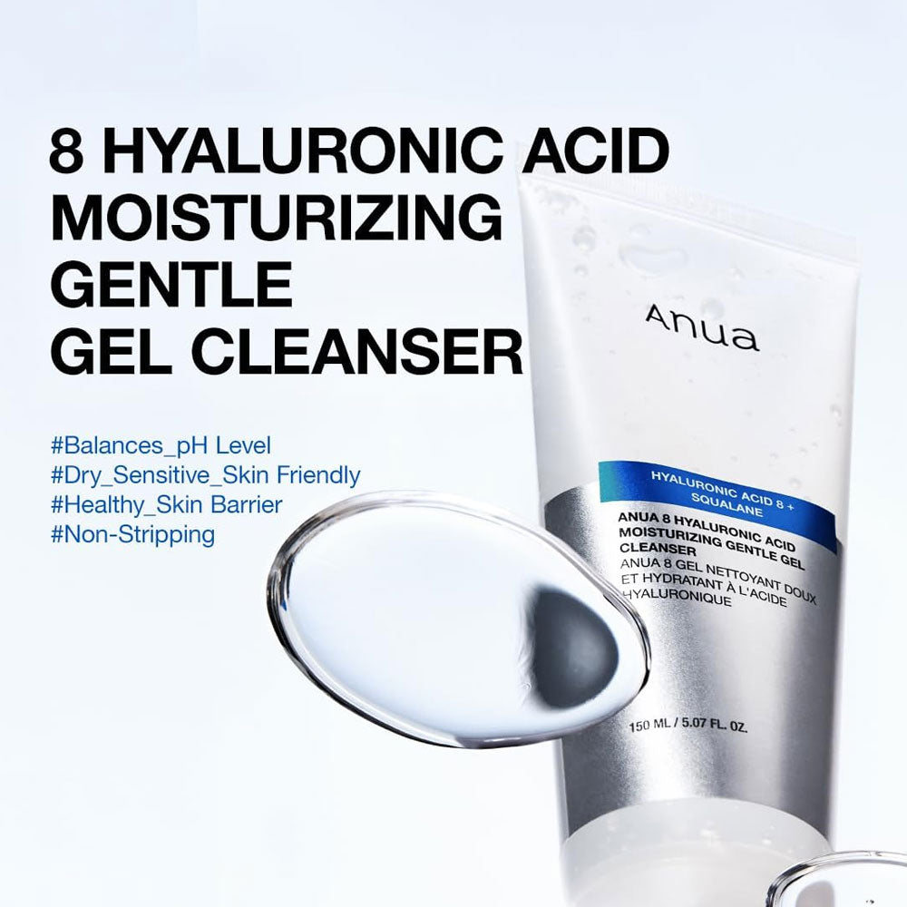 Anua 8 Hyaluronic Acid Moisturizing Gentle Gel Cleanser 150ml