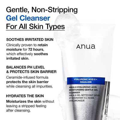 Anua 8 Hyaluronic Acid Moisturizing Gentle Gel Cleanser 150ml