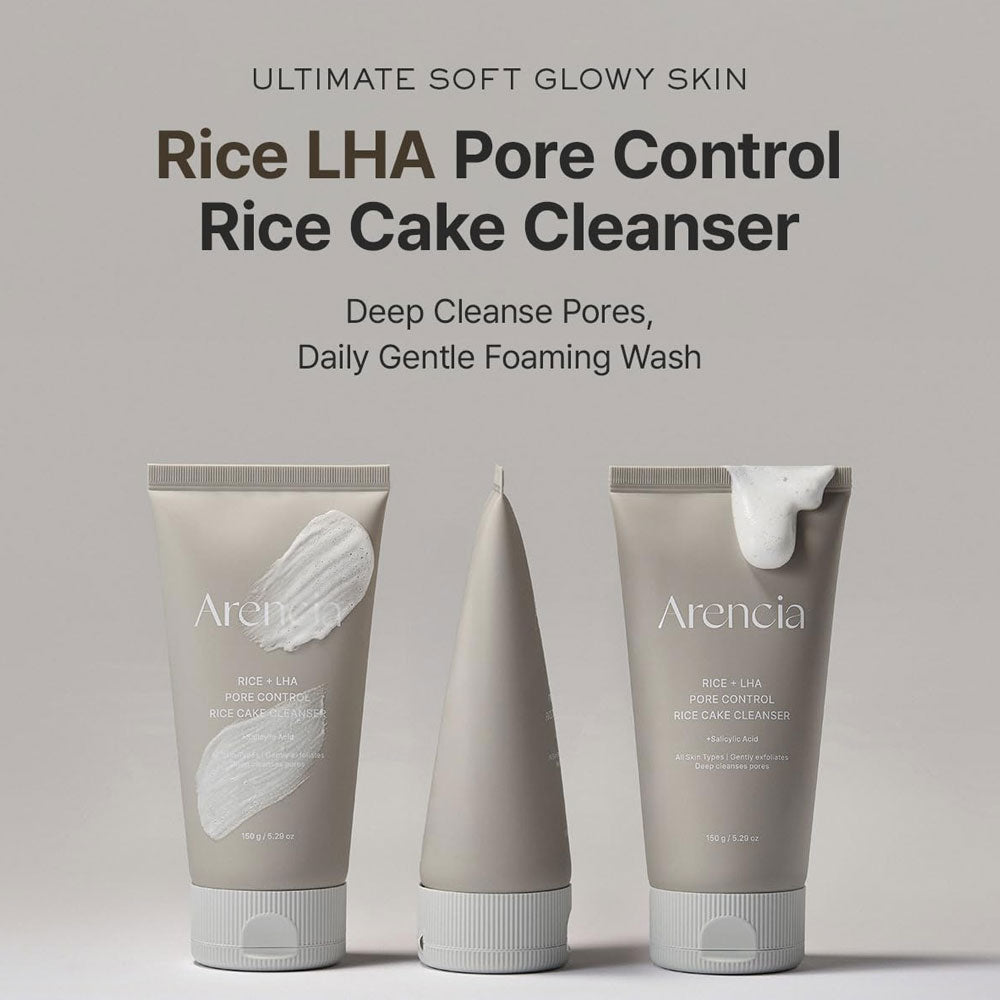 Arencia Rice + LHA Pore Control Rice Cake Cleanser 150g