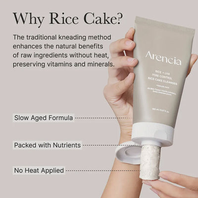 Arencia Rice + LHA Pore Control Rice Cake Cleanser 150g