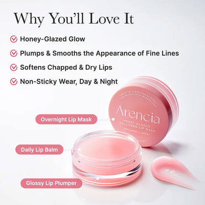 Arencia Honey Glazed Collagen Lip Mask 15g