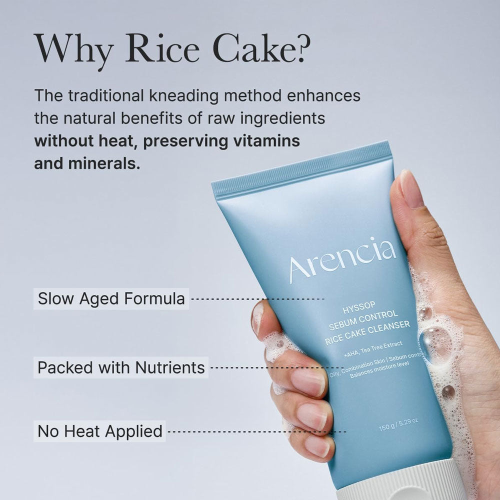 Arencia Hyssop Sebum Control Rice Cake Cleanser 150g