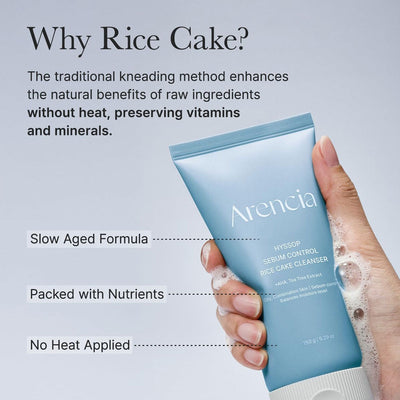Arencia Hyssop Sebum Control Rice Cake Cleanser 150g