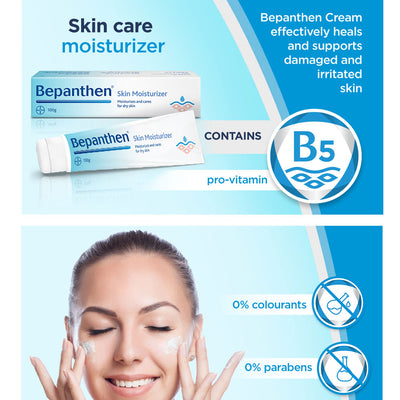 Bepanthen Moisturizing Cream For Dry, Damaged & Irritated Skin 30g (Imported)