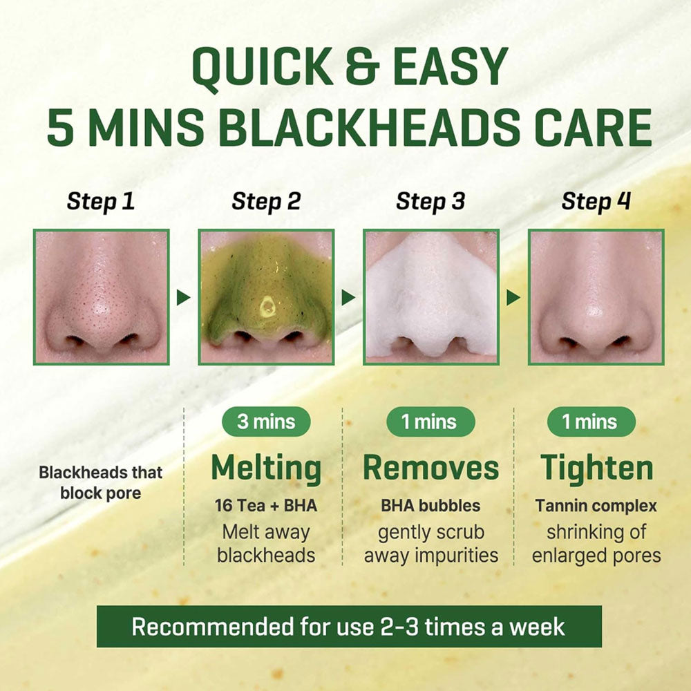 SOME BY MI Bye Bye Blackhead 30 Days Miracle Green Tea Tox Bubble Cleanser 120g
