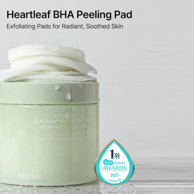 celimax JIWOOGAE Heartleaf BHA Peeling Pad - 60 Pads