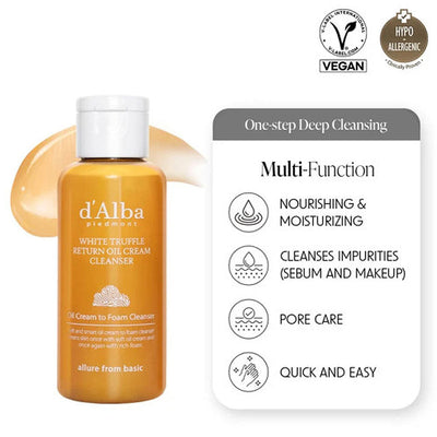 d'Alba White Truffle Return Oil Cream Cleanser 65ml