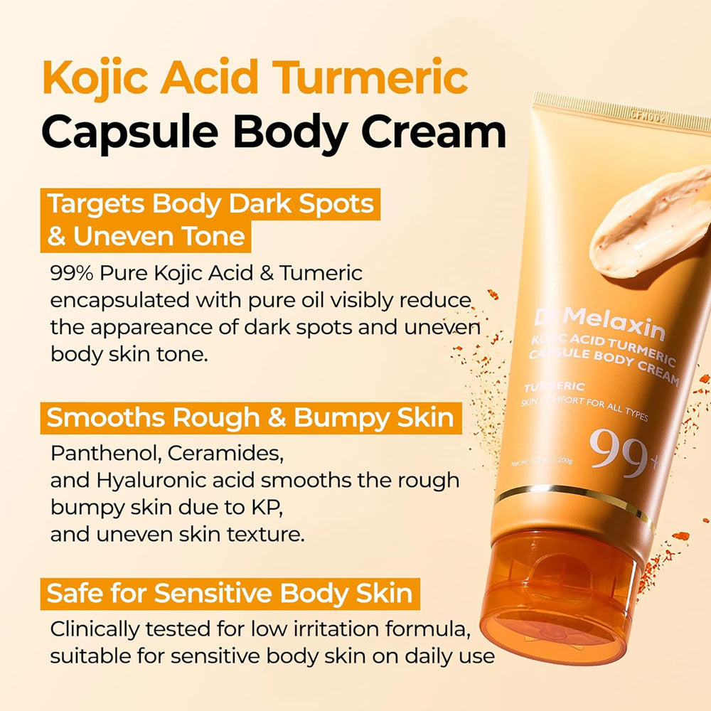 Dr.Melaxin Kojic Acid Turmeric Capsule Body Cream 200g
