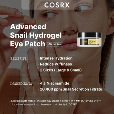 COSRX Advanced Snail Hydrogel Eye Patch - 60 Pcs