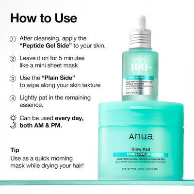 Anua PDRN 100 Hyaluronic Acid Glow Pad (60 Pads)