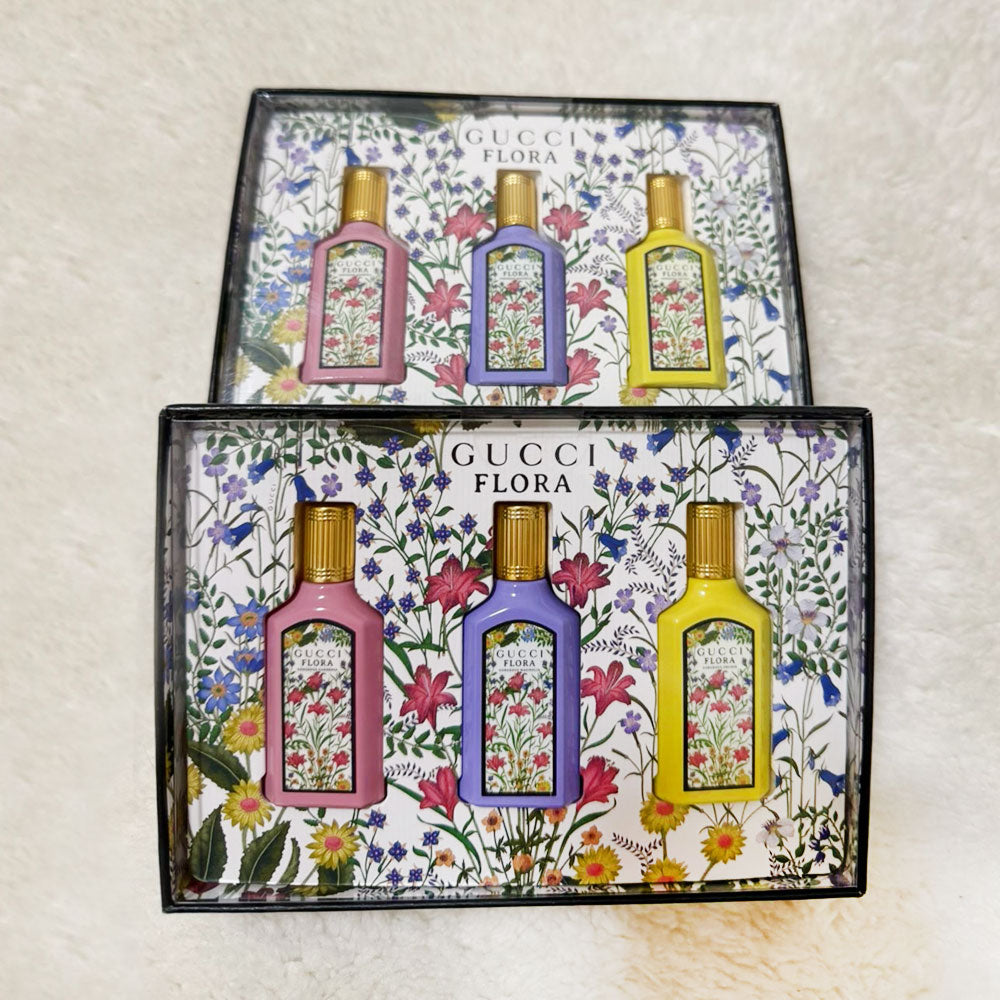 GUCCI Flora Gorgeous EDP Mini Set (Gardenia + Magnolia + Orchid) 3 x 5ml