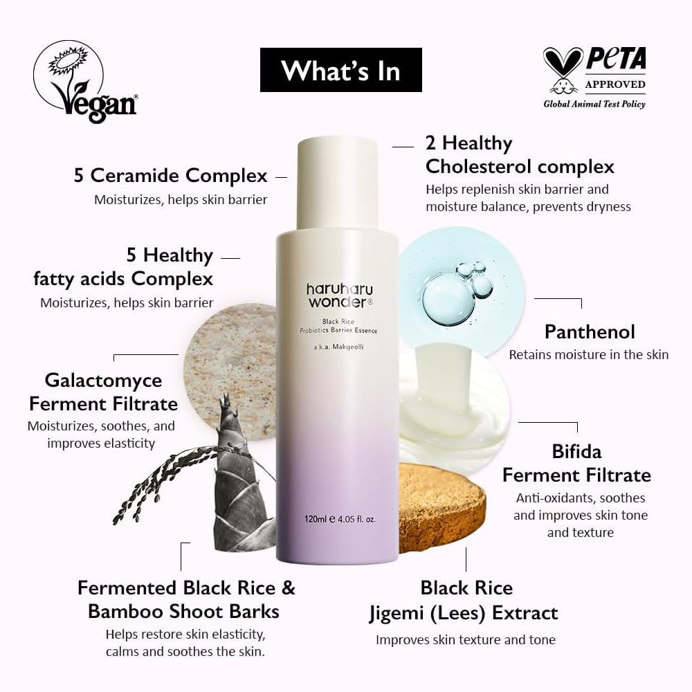 Haruharu wonder Black Rice Probiotics Barrier Essence