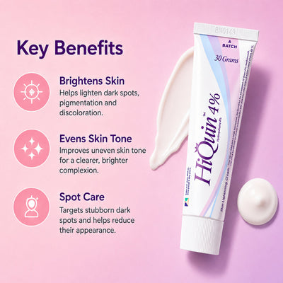 HiQuin 4% Pro-Whitening Cream – Hydroquinone 4% (30gm)