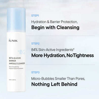 iUNIK Beta-Glucan Barrier Ampoule Cleanser 120ml