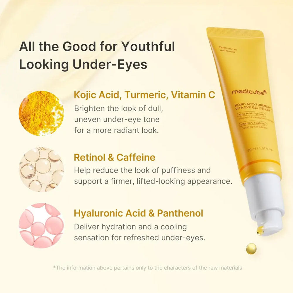 Medicube Kojic Acid Turmeric Vita Eye Gel Serum 30ml