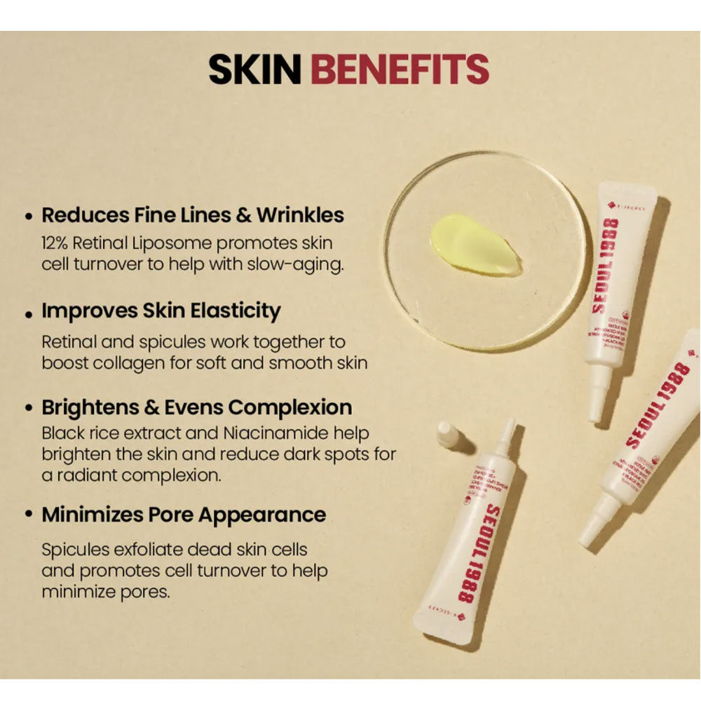 KSECRET SEOUL 1988 Advanced Shot: Retinal Liposome 12% + Black Rice 15ml
