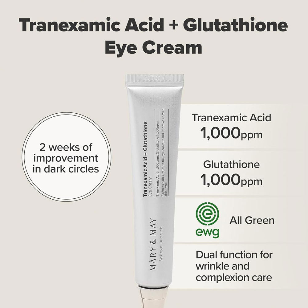 Mary&May Tranexamic Acid + Glutathione Eye Cream (30g & 12g)