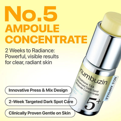 Numbuzin No.5 Glutathione TXA Advanced Dark Spot Ampoule Concentrate 10.7g