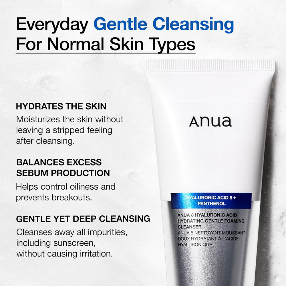 Anua 8 Hyaluronic Acid Hydrating Gentle Foaming Cleanser 150ml