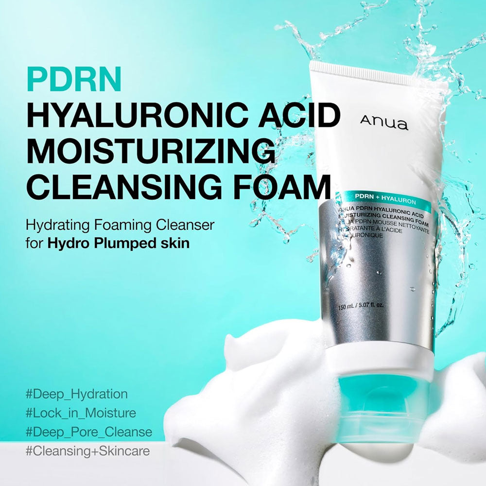 Anua PDRN Hyaluronic Acid Moisturizing Cleansing Foam 150ml