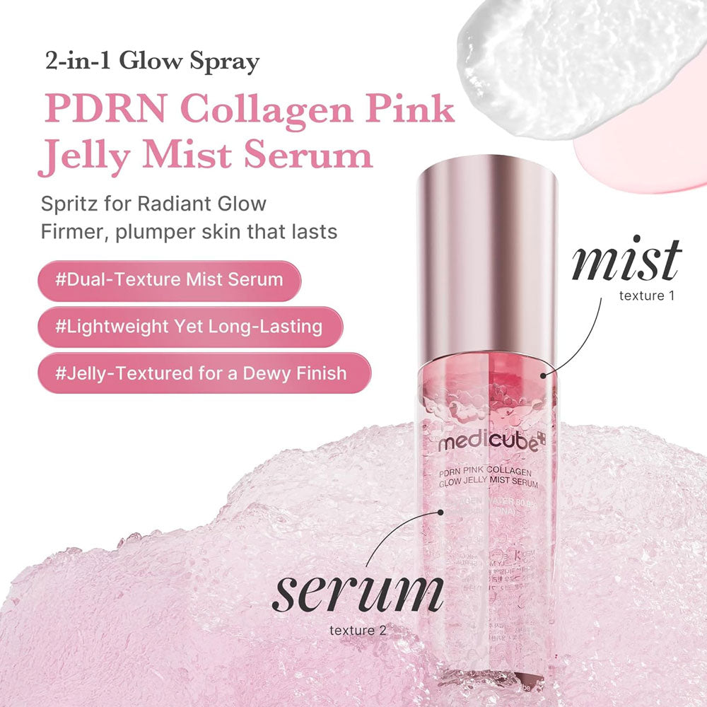 Medicube PDRN Pink Collagen Glow Jelly Mist Serum 100ml