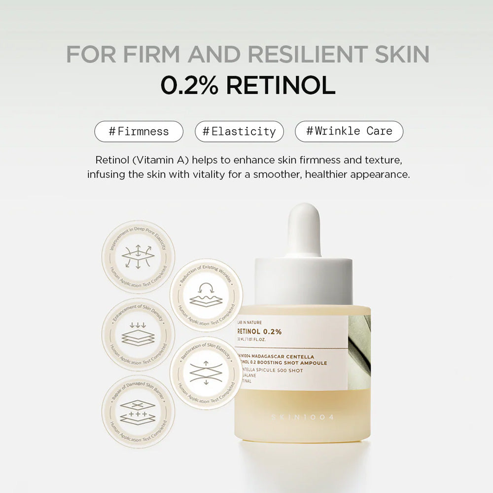 Skin 1004 Madagascar Centella Retinol 0.2 Boosting Shot Ampoule 30ml