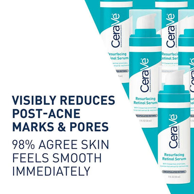CeraVe Resurfacing Retinol Serum 30ml | Reduce Acne Marks & Uneven Skin Tone