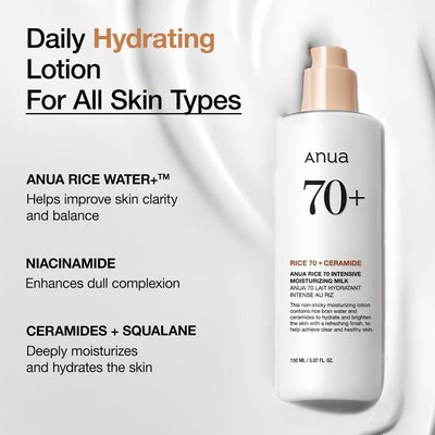 Anua Rice 70 Intensive Moisturizing Milk 150ml