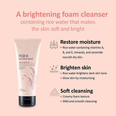THE FACE SHOP Rice Water Bright Facial Foaming Cleanser 150ml