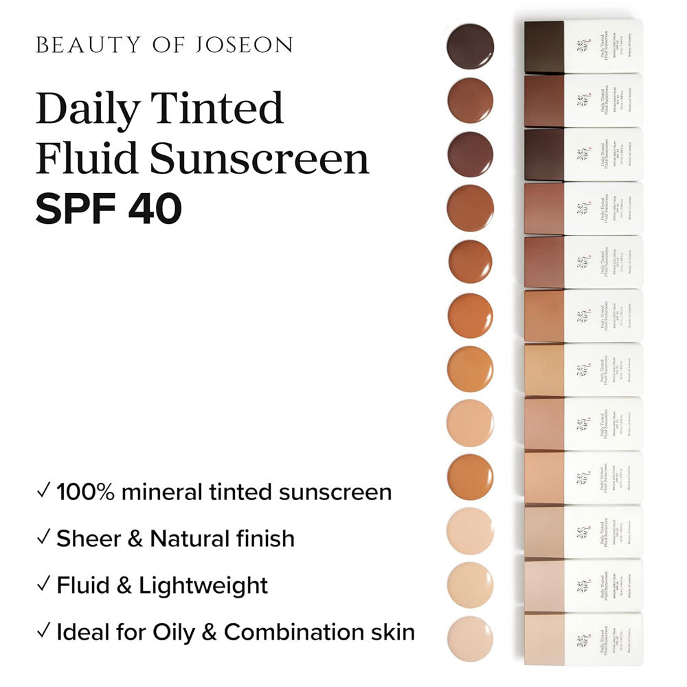 Beauty of Joseon Daily Tinted Fluid Sunscreen - 5 Shades
