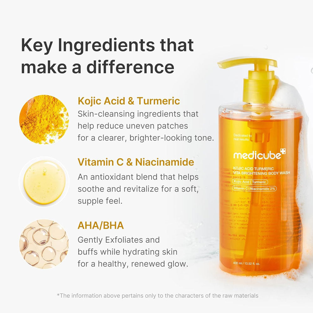 Medicube Kojic Acid Turmeric Vita Brightening Body Wash 400ml