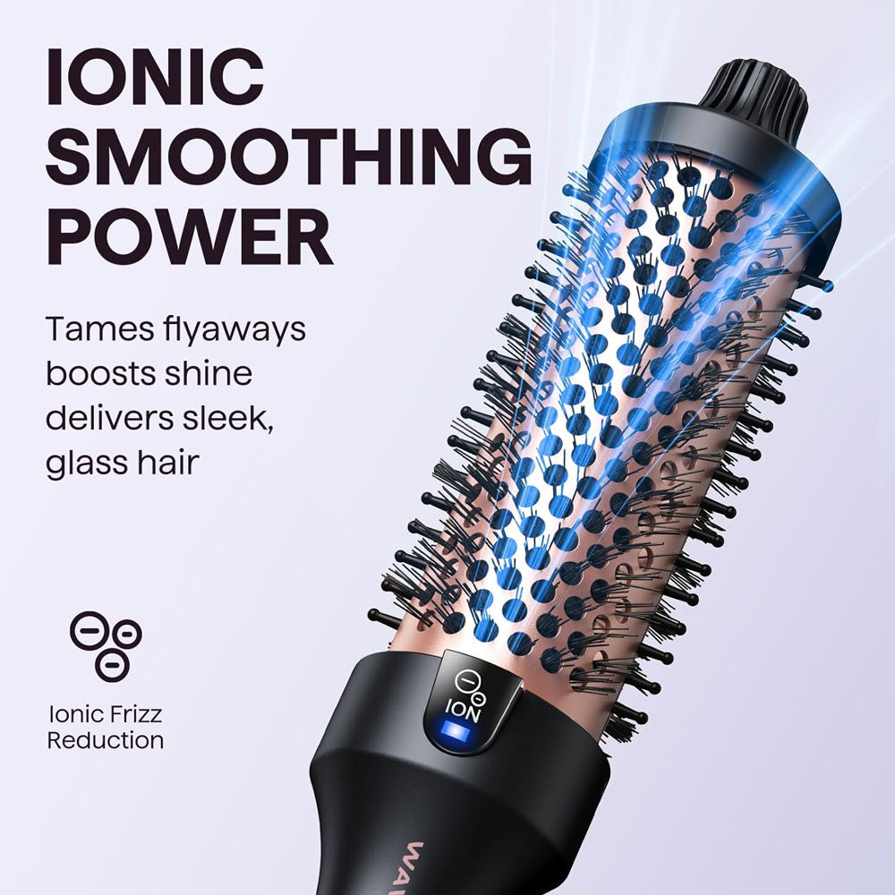 Wavytalk Blowout Boost Thermal Brush, 1.5 inch Heated Round Brush for Blowout Look (Rose Gold)